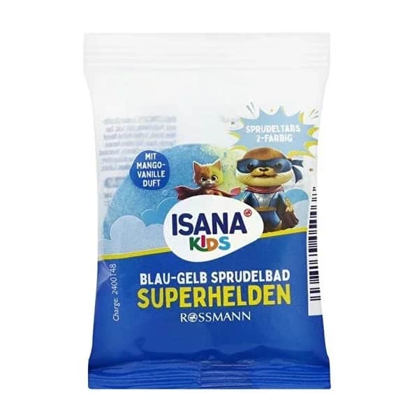Isana Kids Schaum-Badetablette - Brombeere-Vanille