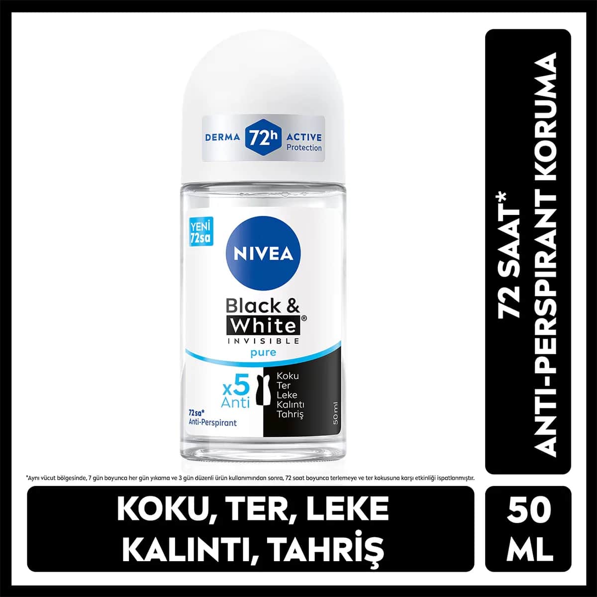 Nivea Invisible Black &amp; White Roll-On 50ml