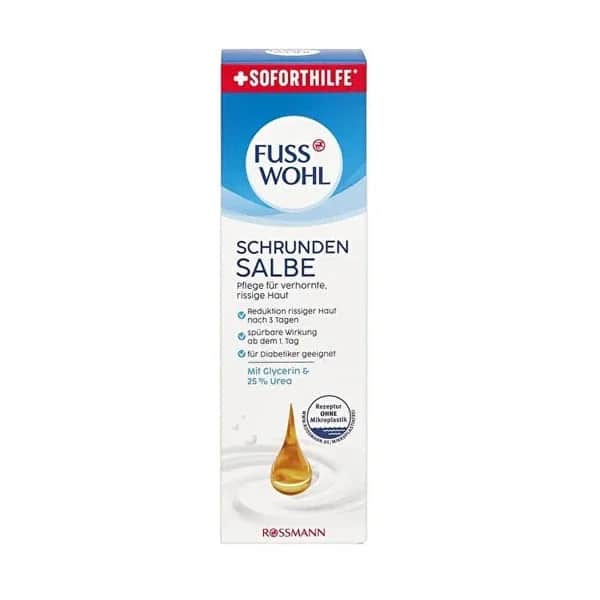Fusswohl Fußcreme 75ml - Urea &amp; Glycerin für rissige Haut