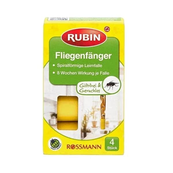 Rubin Fliegenfänger - 4 umweltfreundliche, geruchsneutrale Insektenfallen