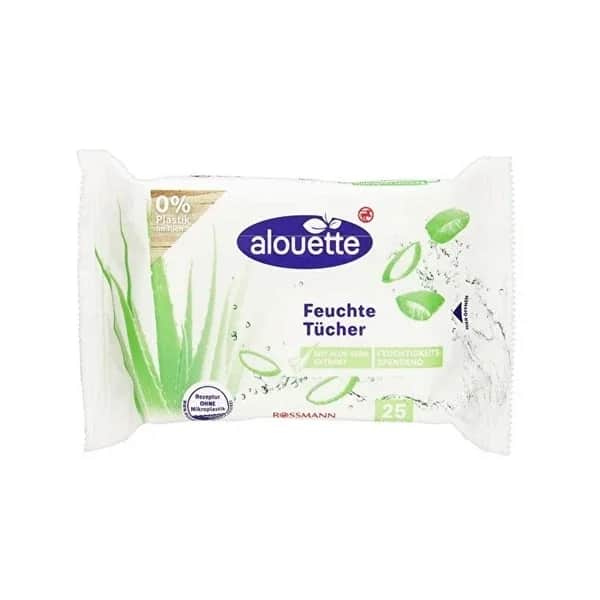 Alouette Feuchttücher - Aloe Vera, pH-neutral, 25 Stück