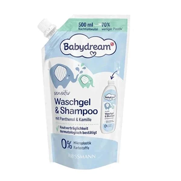 Daisy Babydream 500ml Veganes Haar- und Körpershampoo für Babys