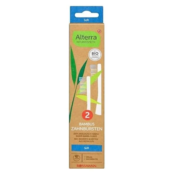 Alterra umweltfreundliche weiche Zahnbürste 2er-Pack