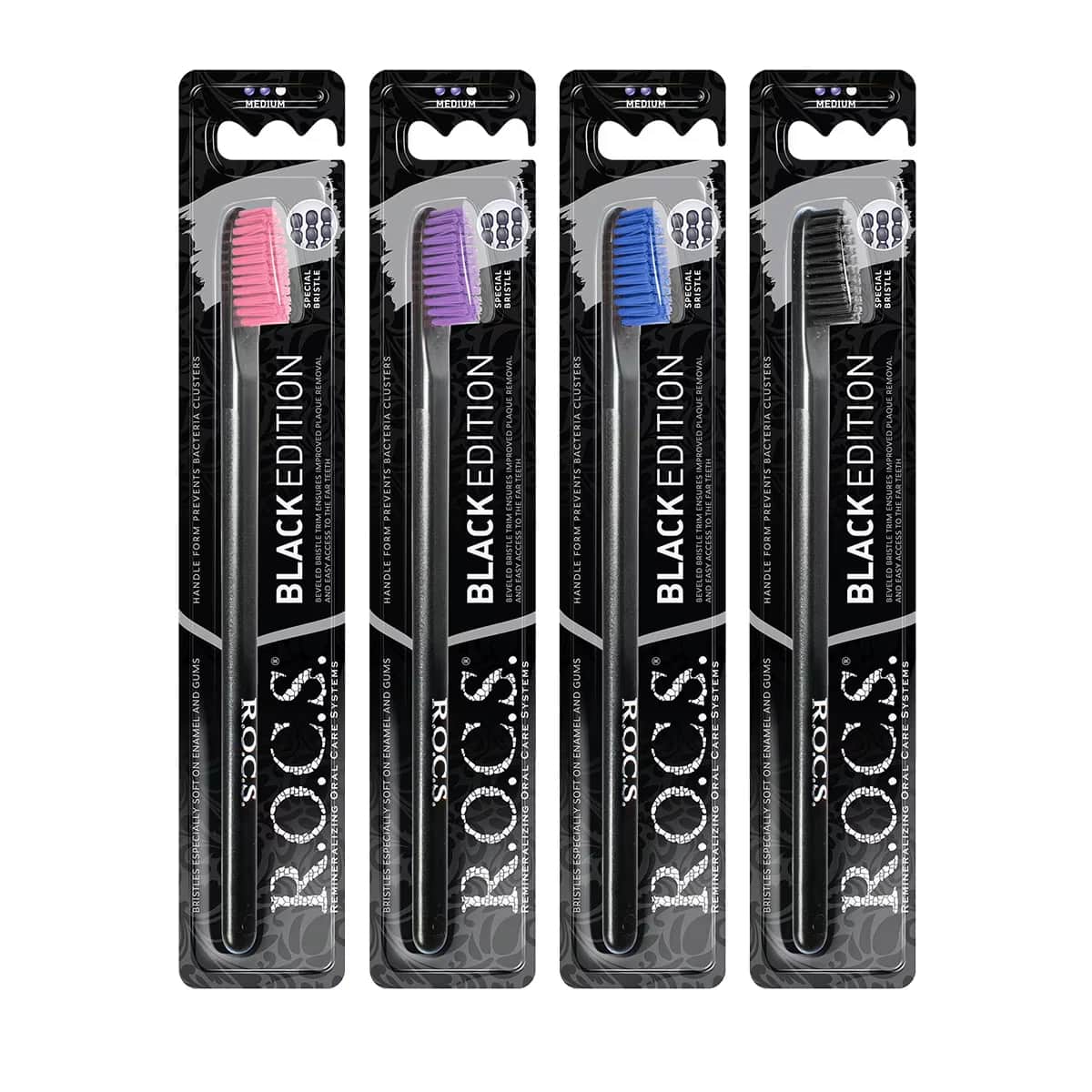 ROCS Black Edition Medium Zahnbürste