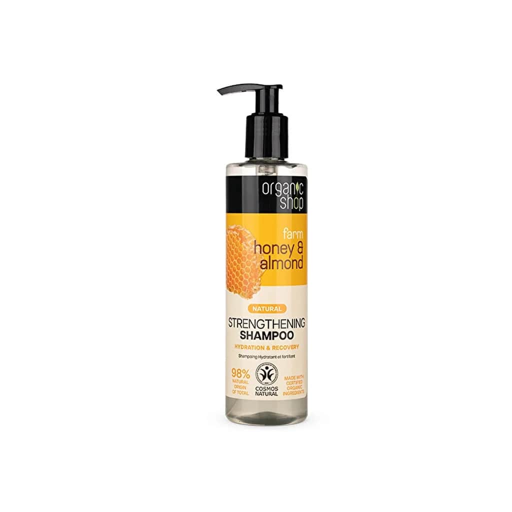 Honig- und Mandelshampoo für gesundes und starkes Haar 280 ml von Organic Shop