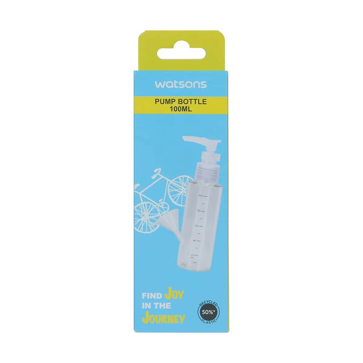 Nachhaltige Pumpflasche für Reisen und Flüssigkeiten 100 ml
