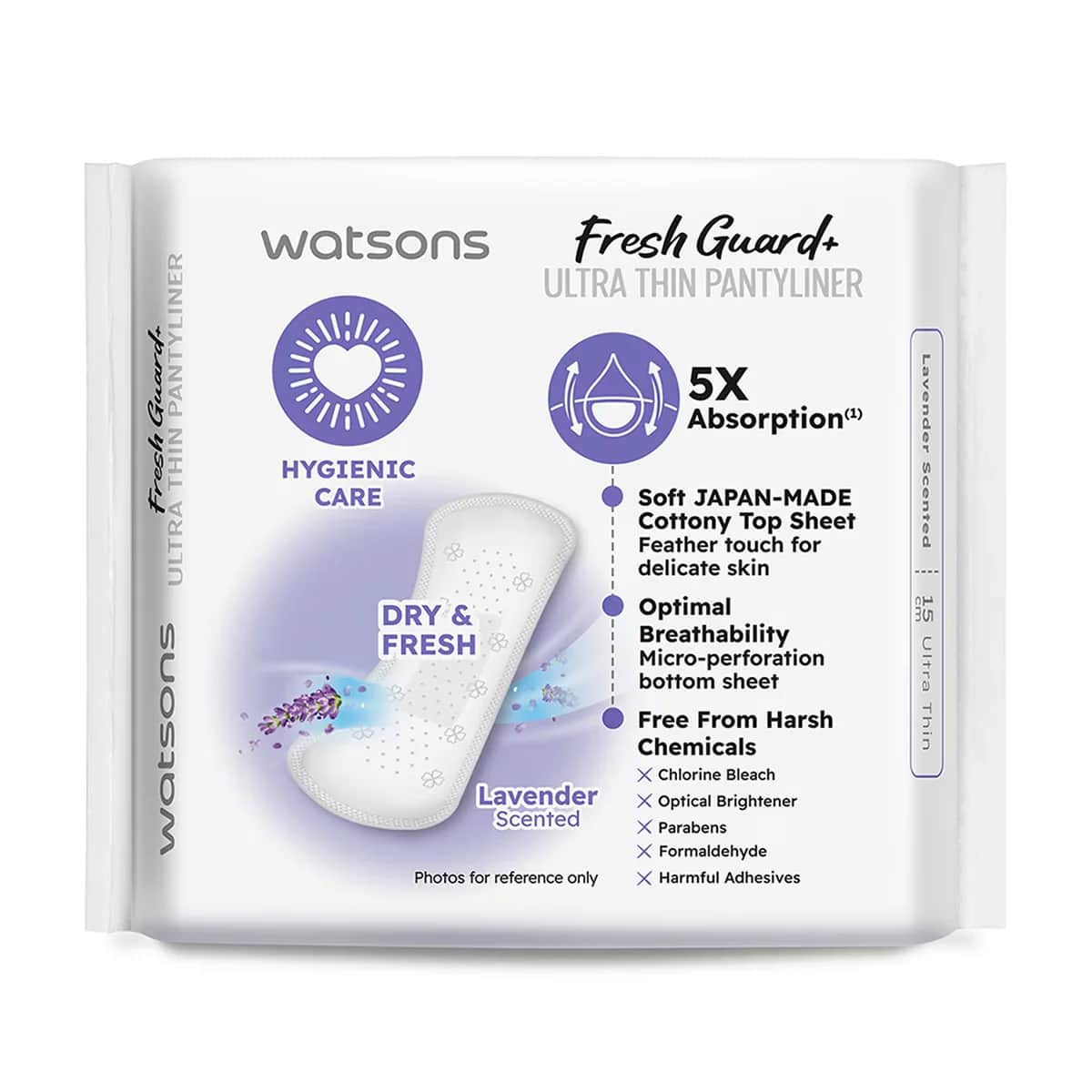 Watsons Fresh+ Ultra Thin Lavendel Slipeinlagen
