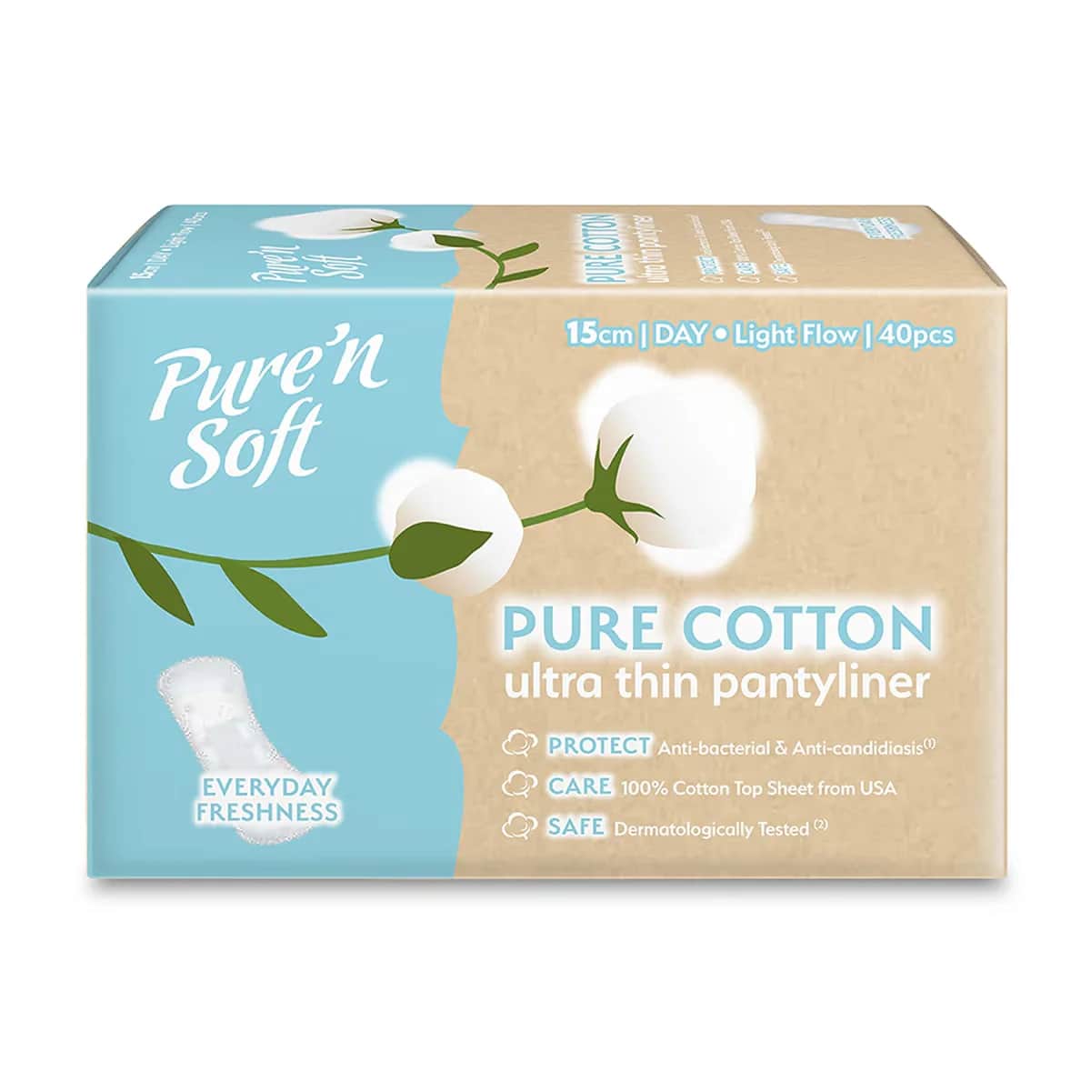 Pure N Soft Ultra Dünne Baumwoll-Tagesbinden - 40 Stück