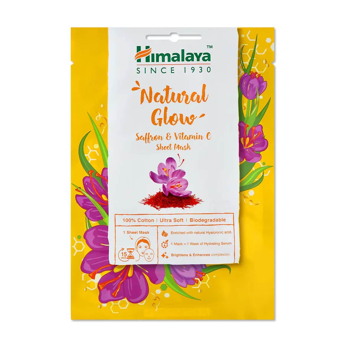 Himalaya Safran &amp; Vitamin C Aufhellende Tuchmaske 30ml
