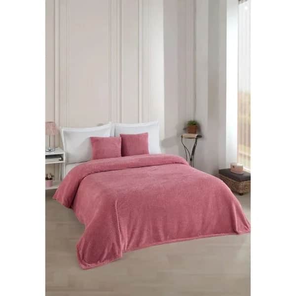 Wondel Dusty Rose Doppelbett Sofabezug &amp; Decke 200x230 cm