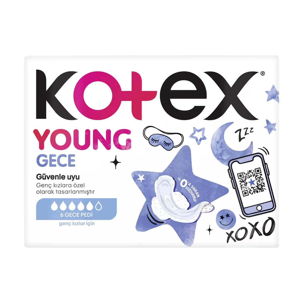 Kotex Young Nachtslips für Mädchen - 7 Stück