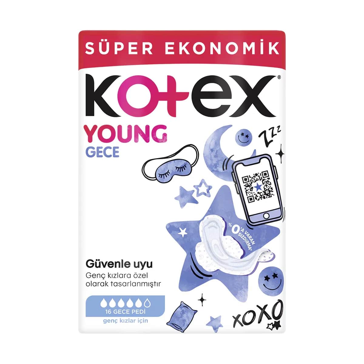 Kotex Young Nachtbinden für Mädchen