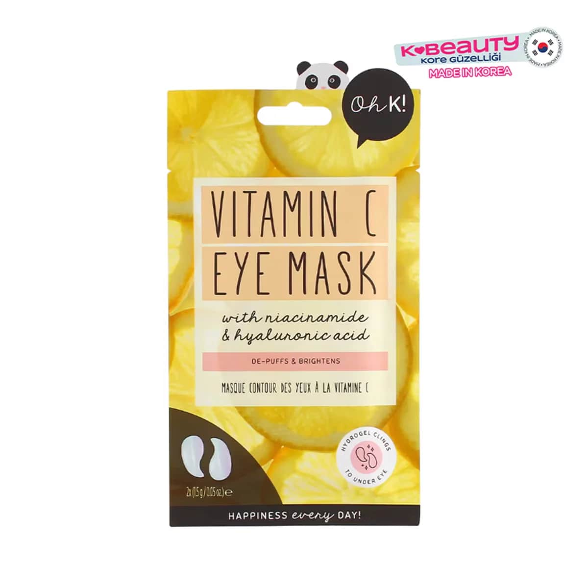 Oh K! Vitamin C Augenmaske - Aufhellendes Gel mit Hyaluronsäure