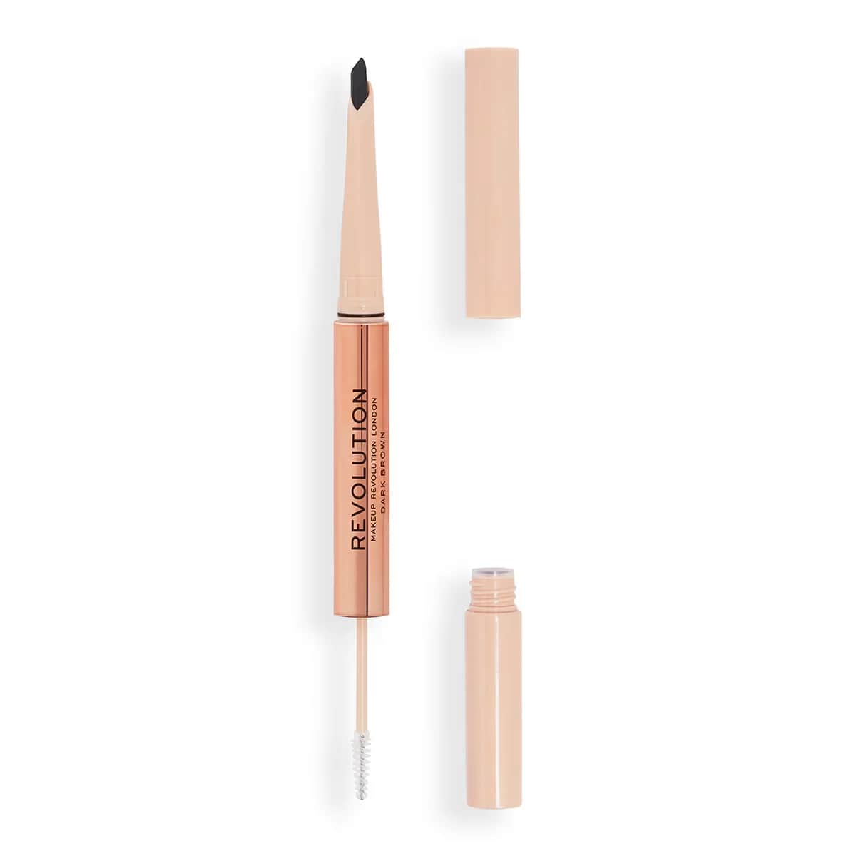 Revolution Fluffy Brow Duo - Dunkelbrauner Stift &amp; Gel Kombi