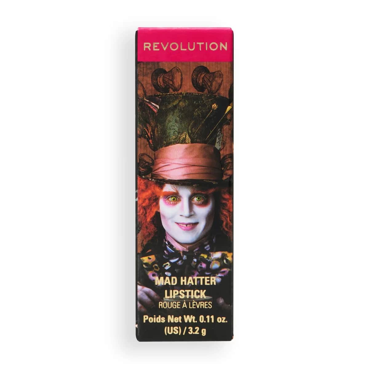 Revolution x Disney Mad Hatter Fuchsia Pink Lippenstift