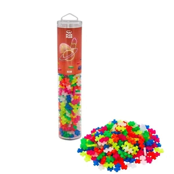 Plus-Plus Phosphor-Mix 240 Teile Tube - Reisefreundlicher Spaß