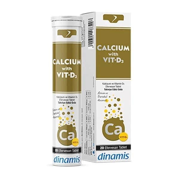 Dinamis Calcium &amp; Vit-C Brausetabletten - 20 Stück