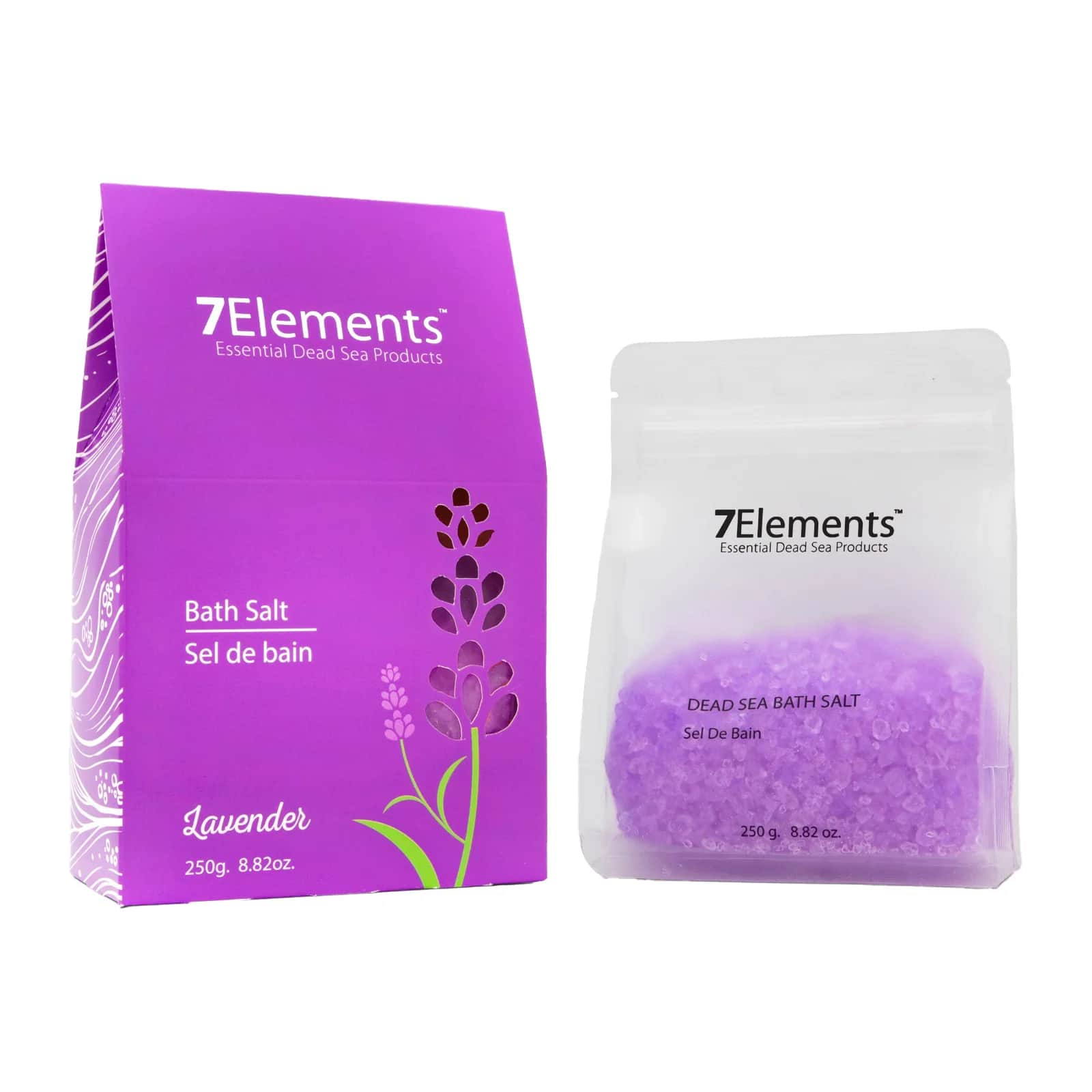 Totes Meer Badesalz mit Lavendelduft 250g von 7 Elements