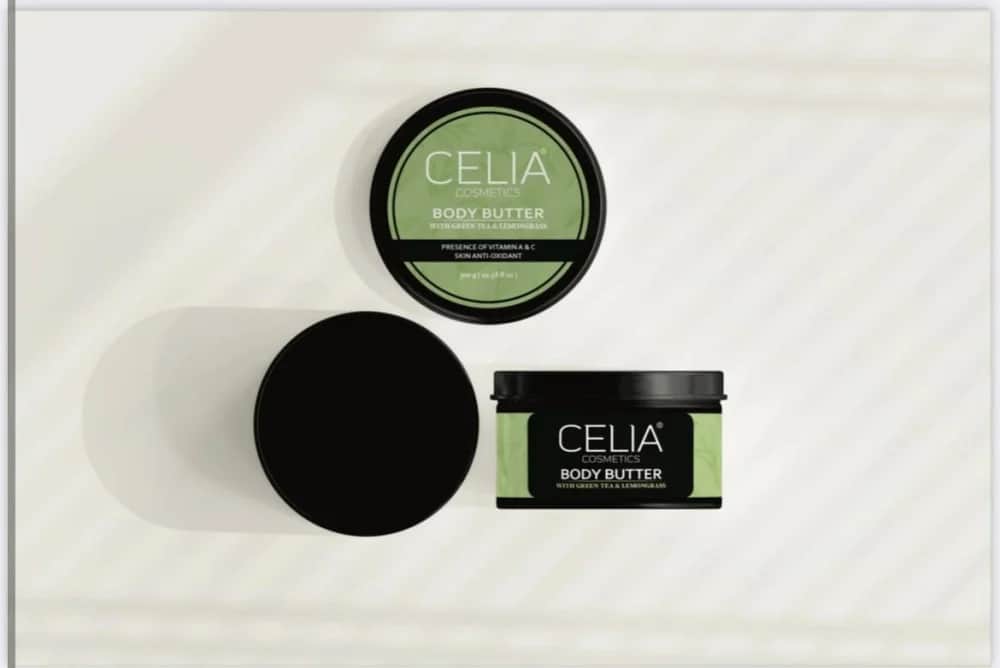 Celia Körperbutter mit grünem Tee und Zitronengras, Sheabutter und Kakaobutter 300g von Celia