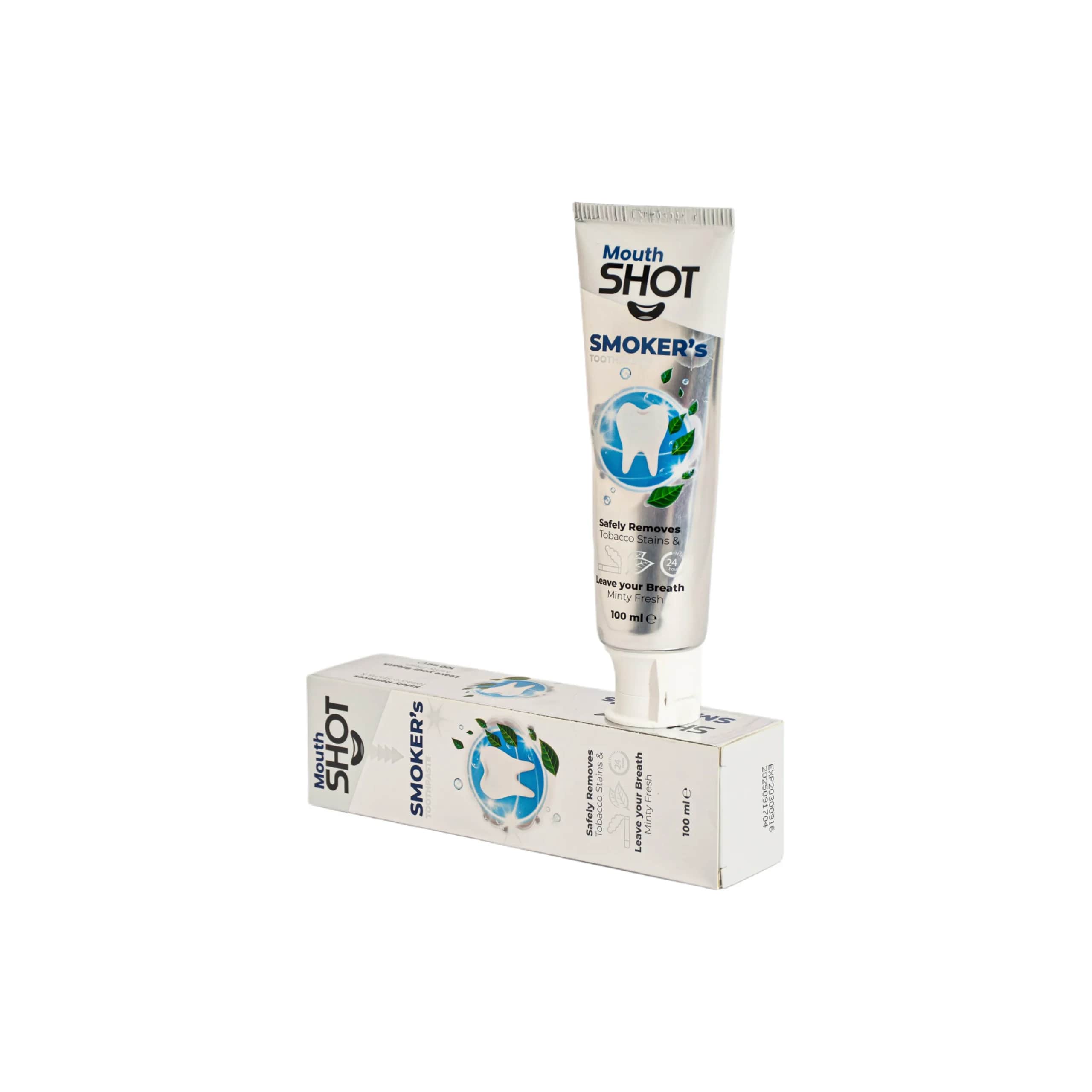 Whitening-Zahnpasta für Raucher von Mouth Shot – 100 ml