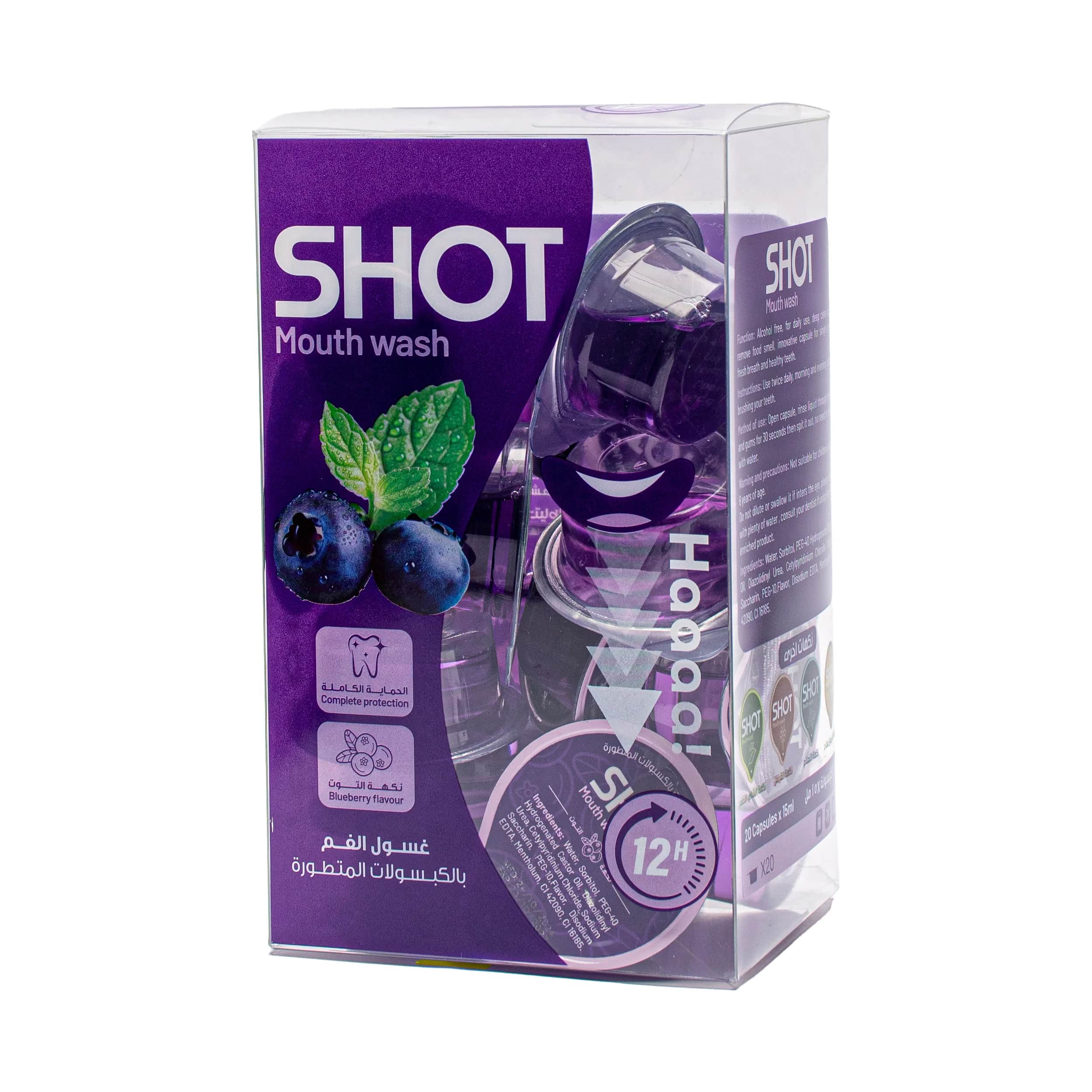 Shot Mundspülung Beeren Geschmack 20 Stück