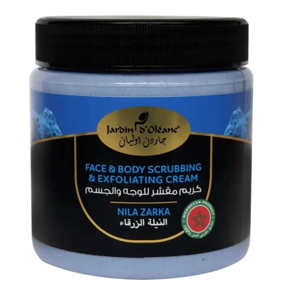 Blauer Lotus Peelingcreme für Gesicht und Körper 500g von Garden Olian