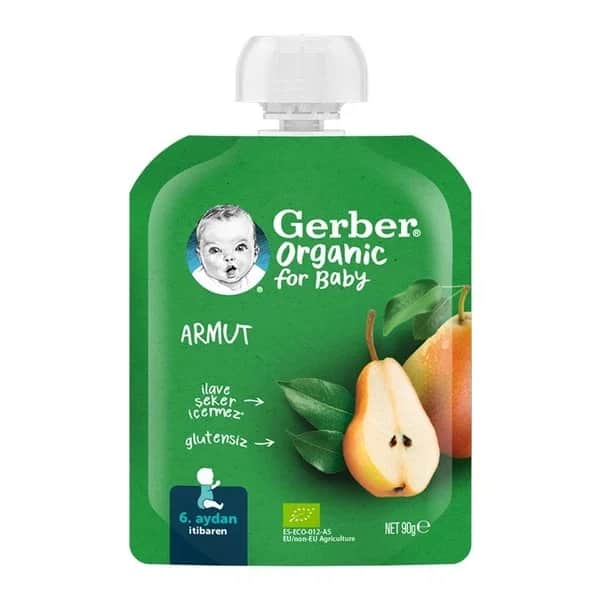 Gerber Bio Birnenpüree 90g - Babynahrung ab 6 Monaten