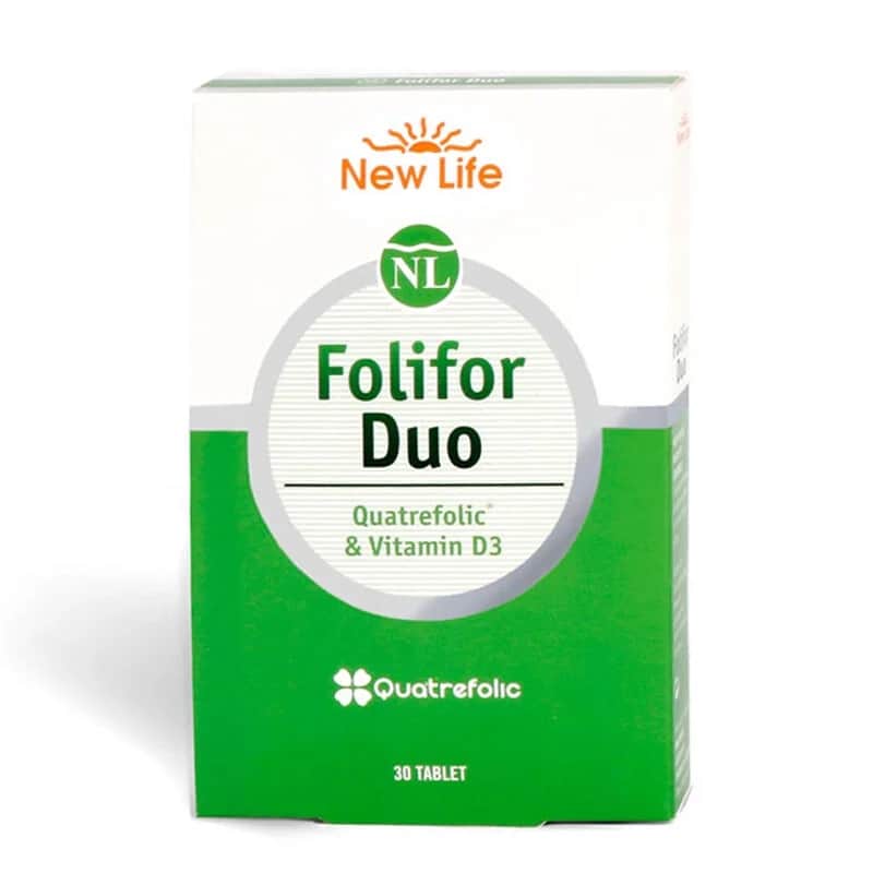 New Life Folifor Duo: Quatrefolic &amp; Vitamin D3 30 Tabletten