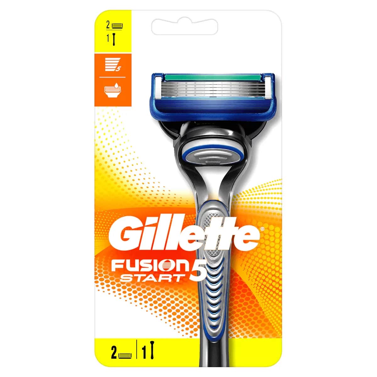 Gillette Fusion Start Rasierer für Männer + 1 Ersatzklinge