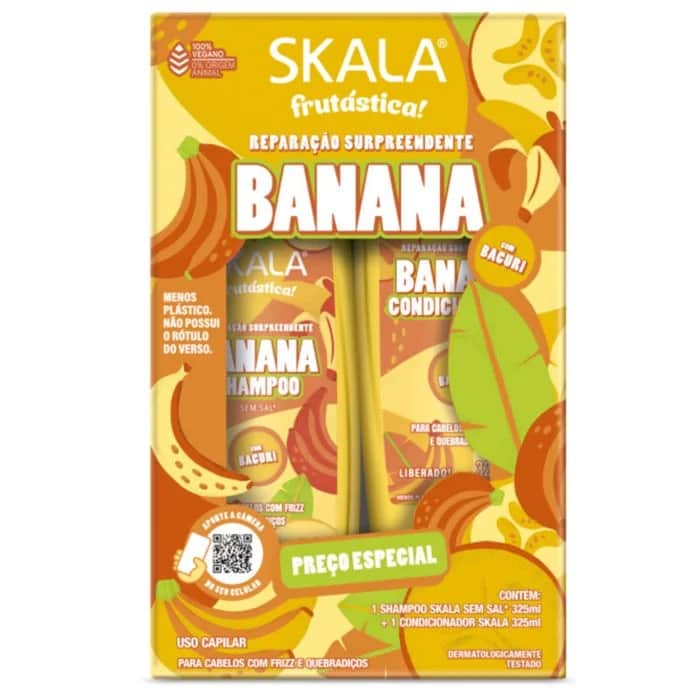 Scala Bananen Shampoo und Conditioner Set für lockiges Haar - 325 ml