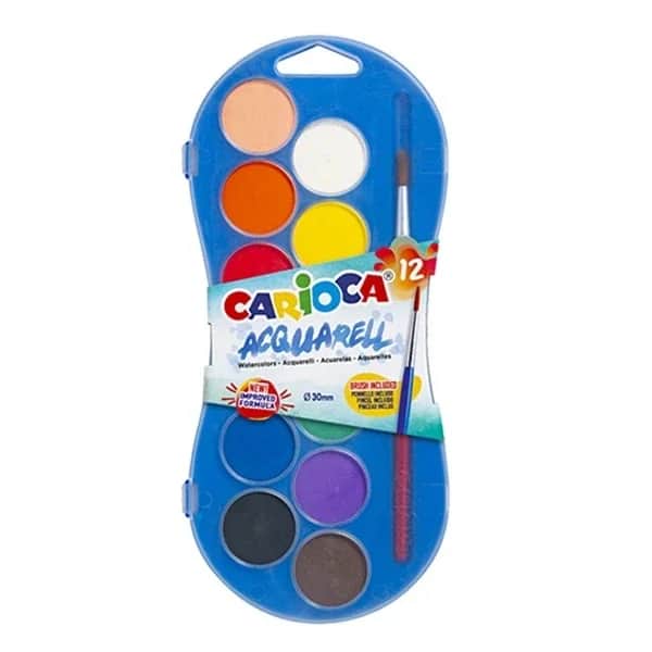 Carioca 12-teiliges superwaschbares Aquarellset