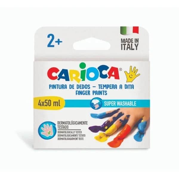 Carioca Baby Fingerfarben Set - 4 waschbare Farben für Kinder