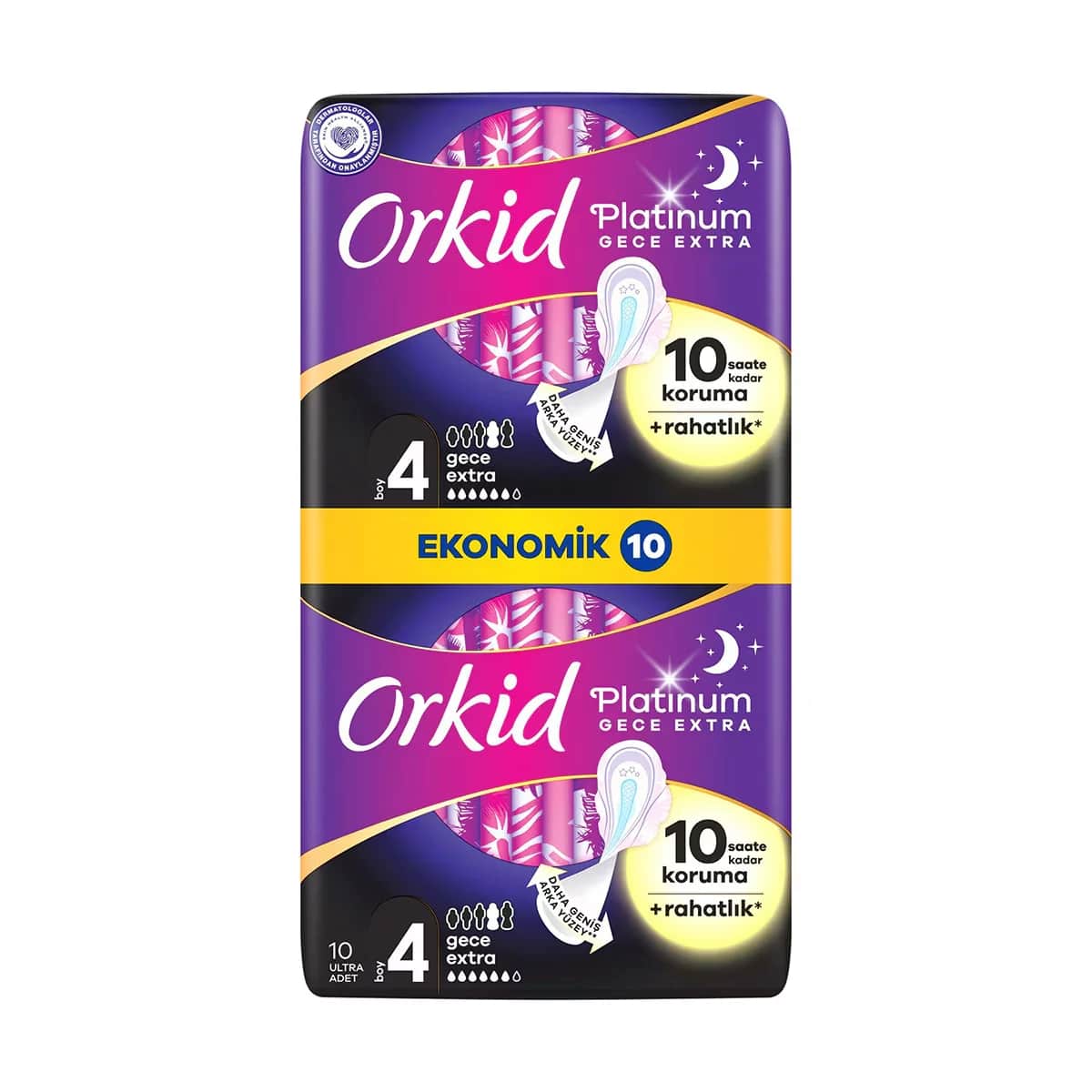 Orkid Platinum Nacht Extra Größe 4 Damenbinden