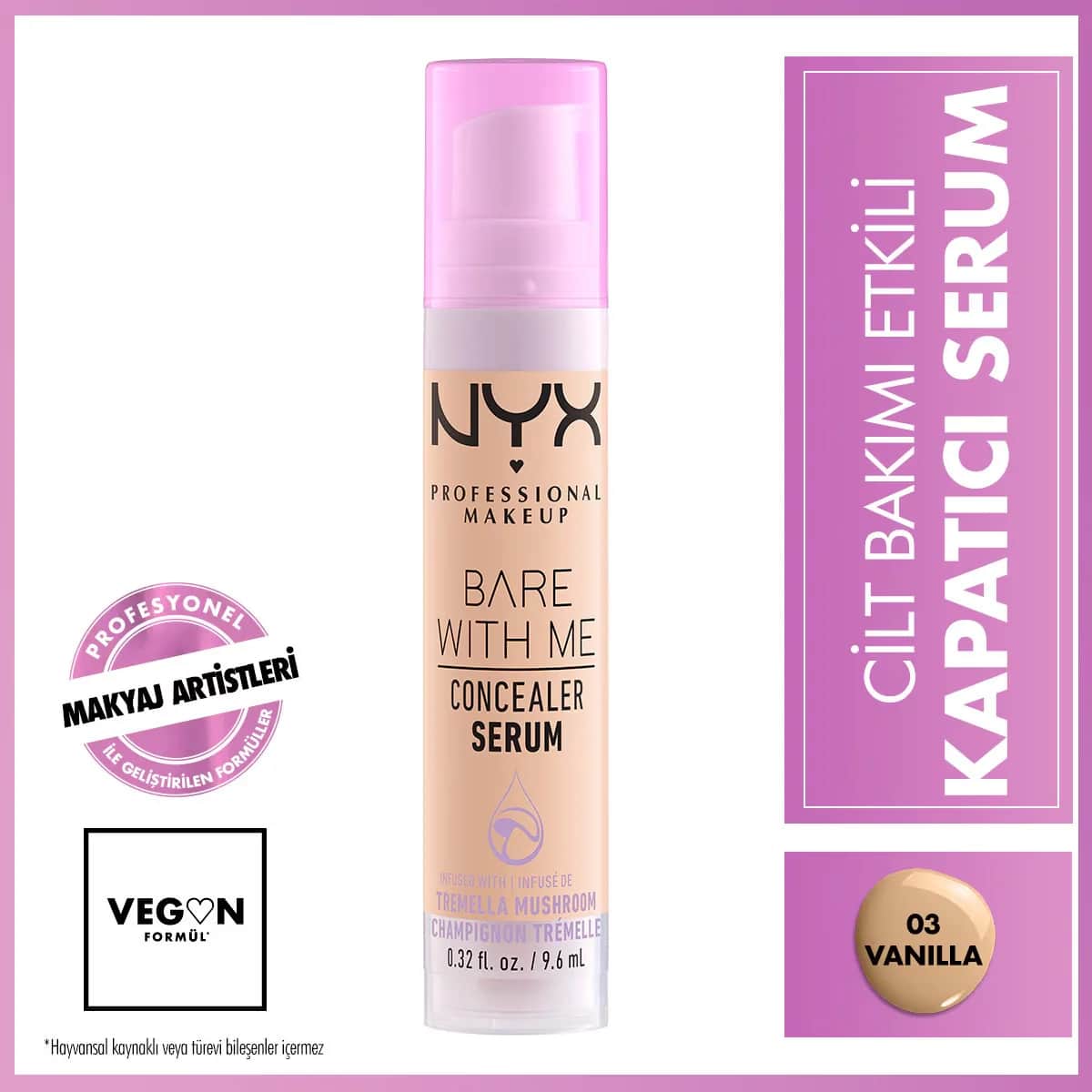 NYX Bare With Me Hydrating Concealer Serum 03 Vanille