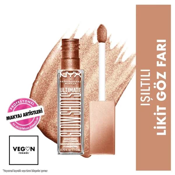 Nyx Ultimate Glow Shots Flüssiger Lidschatten - Golden Goji Shine