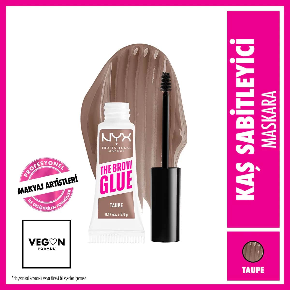 NYX Augenbrauenkleber Sofort Augenbrauen Styler - 16 Stunden Halt, Taupe