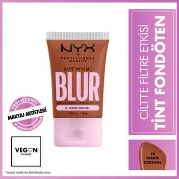 NYX Blur Tint Skin Filter Foundation 16 Warm Caramel - 12Std Feuchtigkeit