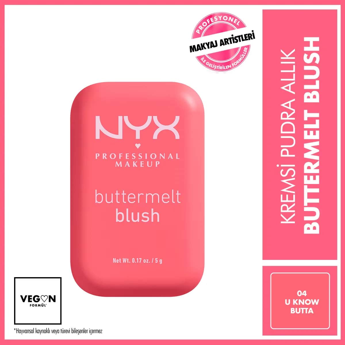NYX Buttermelt Blush Cremepuder - Langanhaltende Farbe 04