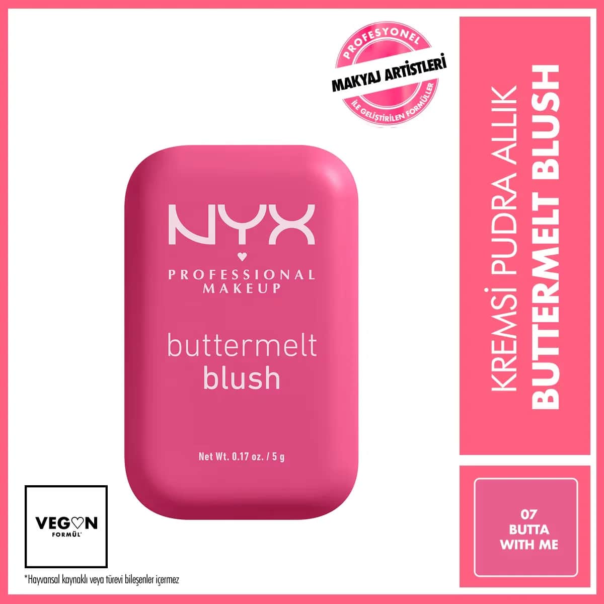 NYX Buttermelt Blush Cremepuder - 07 Butta With Me