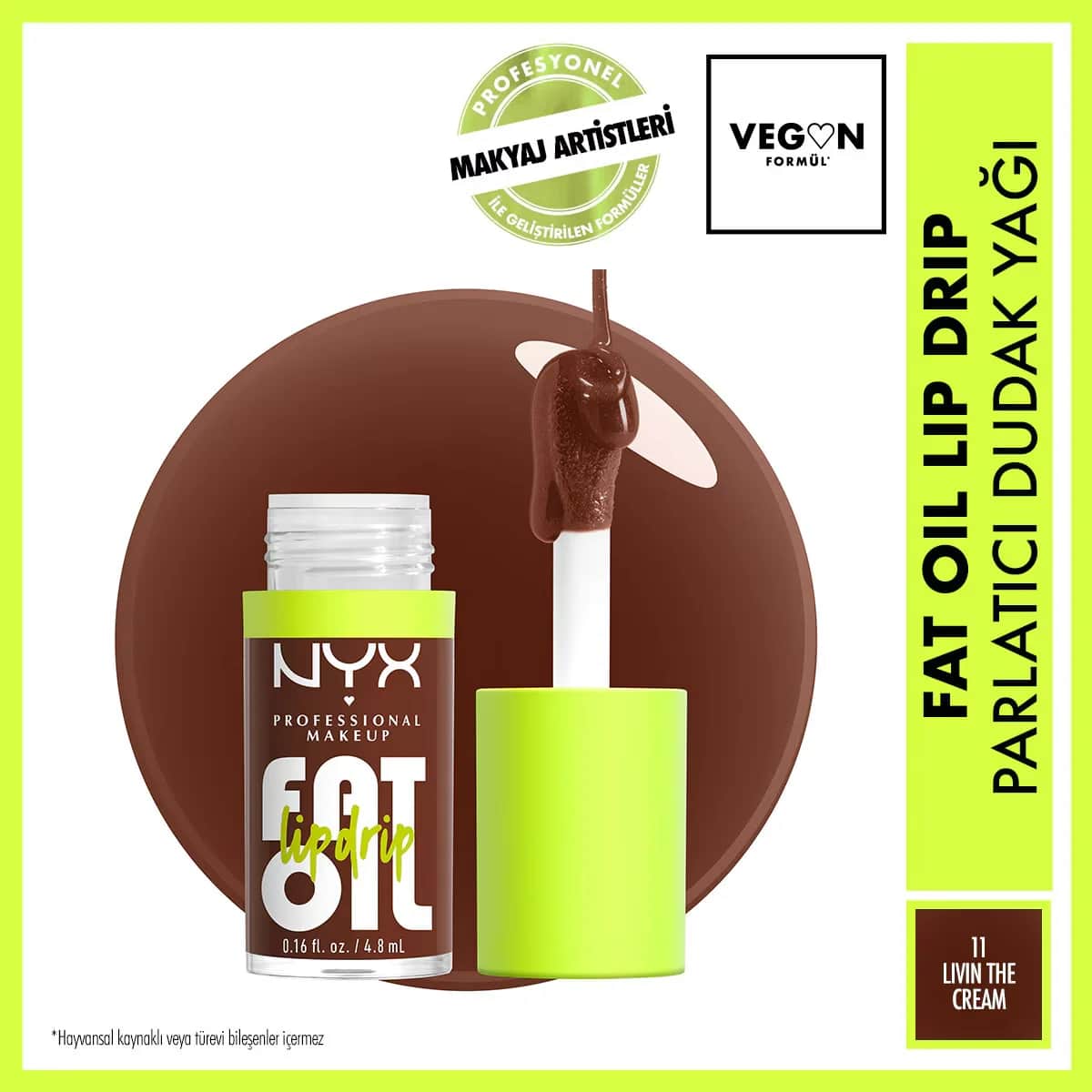 NYX Fat Oil Lip Drip Shine - Feuchtigkeitsspendendes Himbeer-Lippenöl