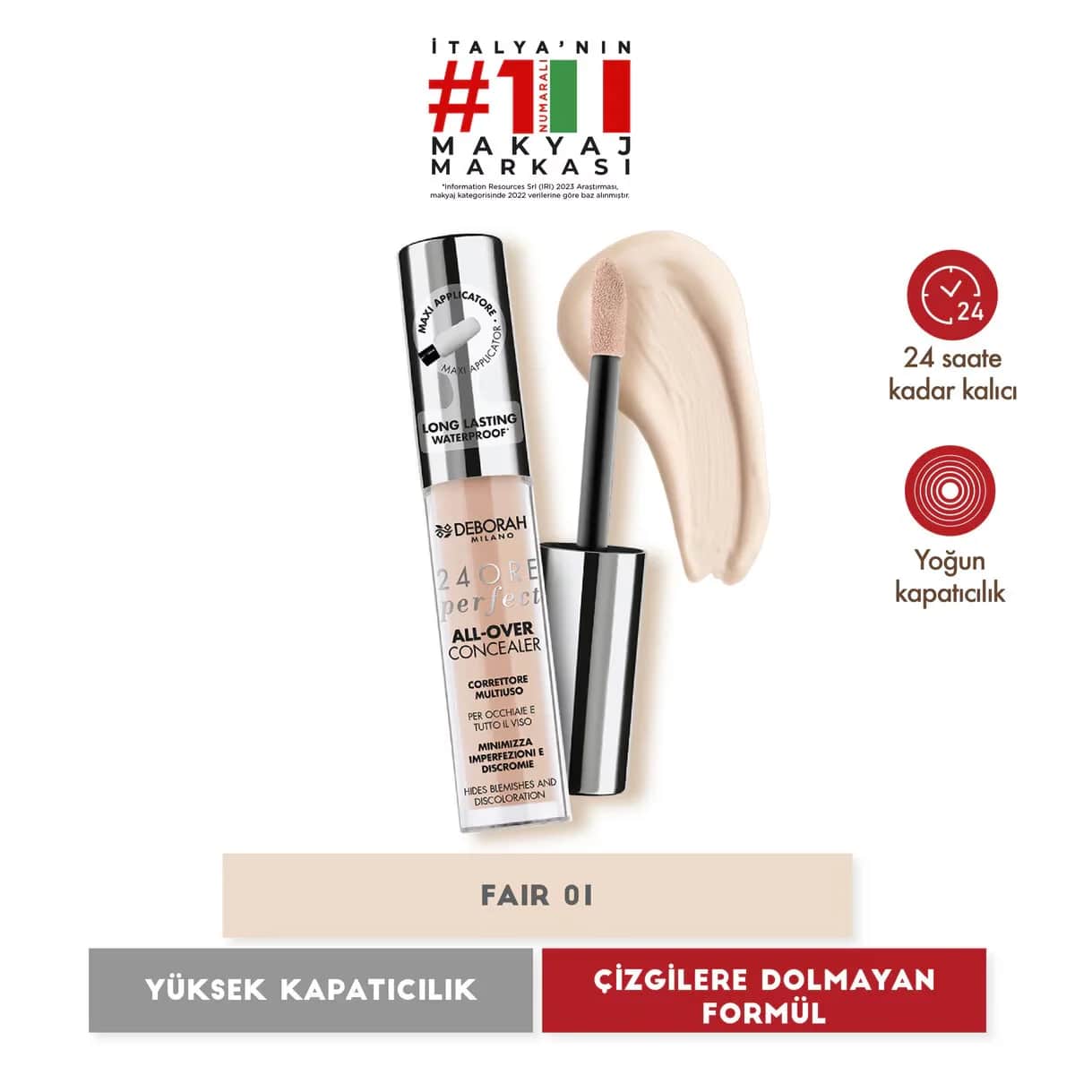Deborah 24Ore Wasserfester Concealer 01 Hell