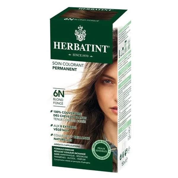 Herbatint 6N Dunkelblond Permanente Haarfarbe mit natürlichen Extrakten