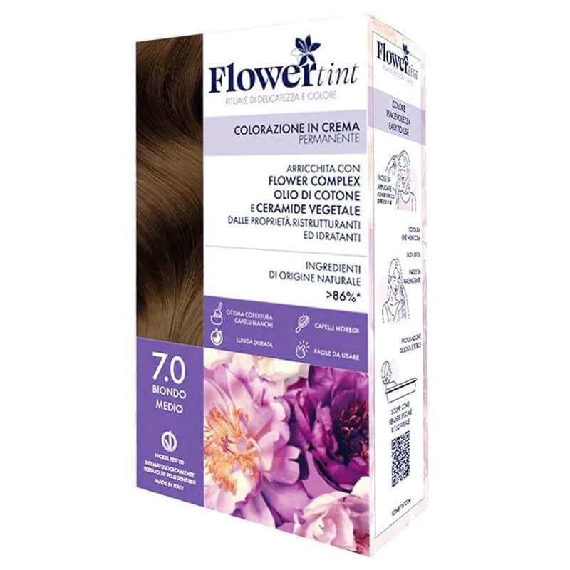 Flowertint Mittelblond Creme-Haarfärbeset 7.0