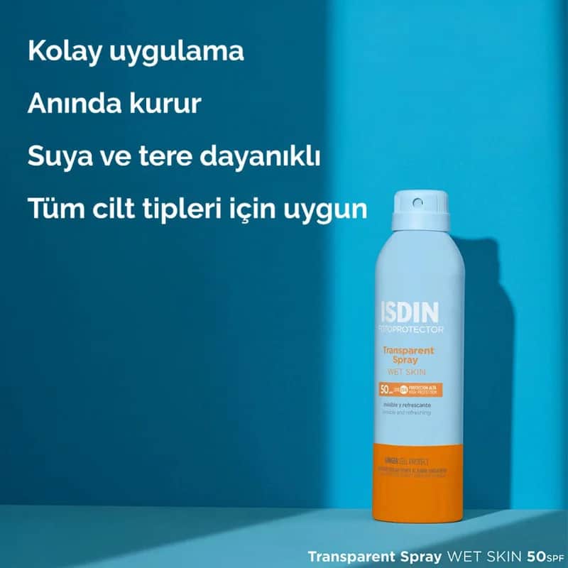 Transparente Sonnencreme für helle Hautschutz SPF 50 250 ml von Isdin