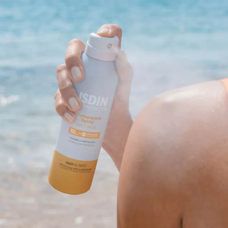 Transparente Sonnencreme für helle Hautschutz SPF 50 250 ml von Isdin