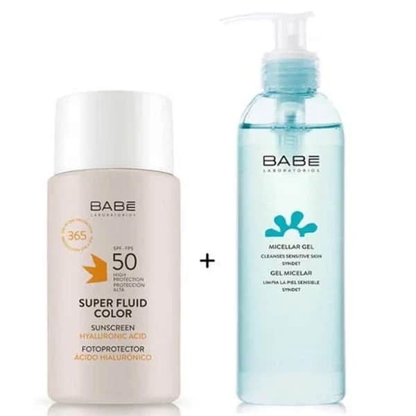 Babe Super Fluid Color SPF 50+ &amp; Mineral Gel Geschenkset