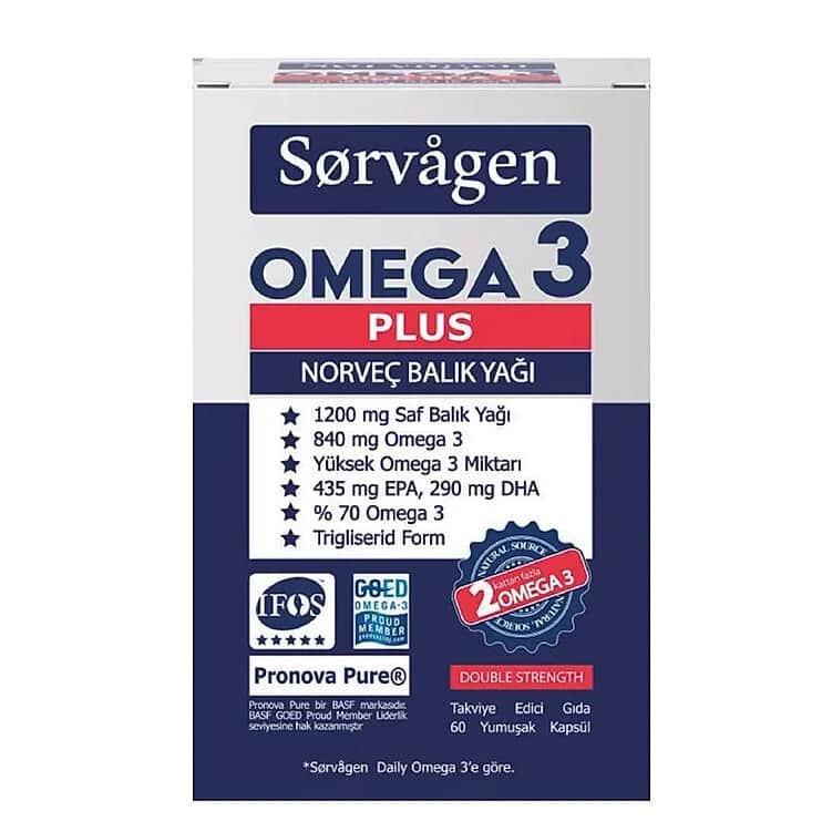 Sorvagen Omega 3 Plus Norwegisches Fischöl 60 Kapseln