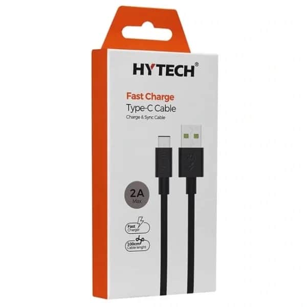 Hytech 1M 2A Type-C Schnellladekabel - HY-X105 Schwarz