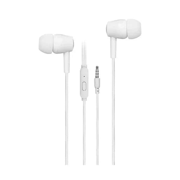 As1 Weiße In-Ear Kopfhörer mit Mikrofon für klare Anrufe &amp; Musik