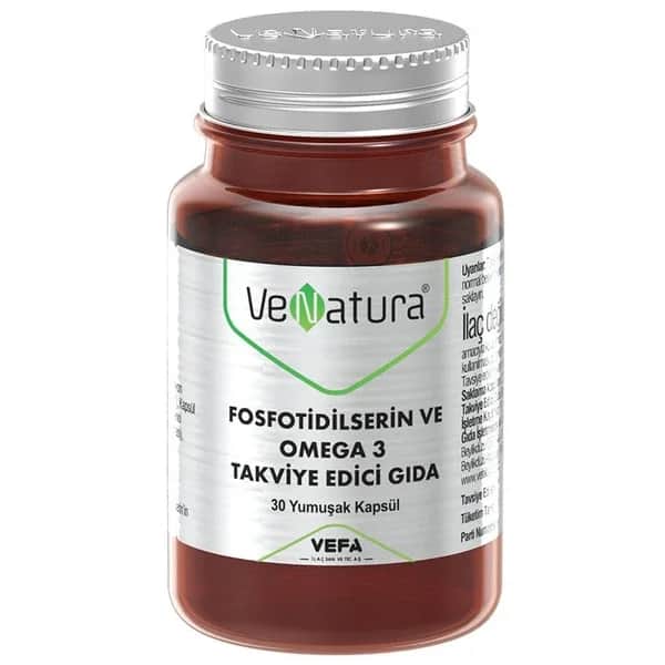 VeNatura Omega 3 &amp; Phosphatidylserin für die Gehirngesundheit 30 Kapseln